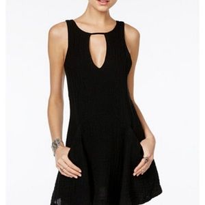 Free People Black Linen Dress w/ Pockets!